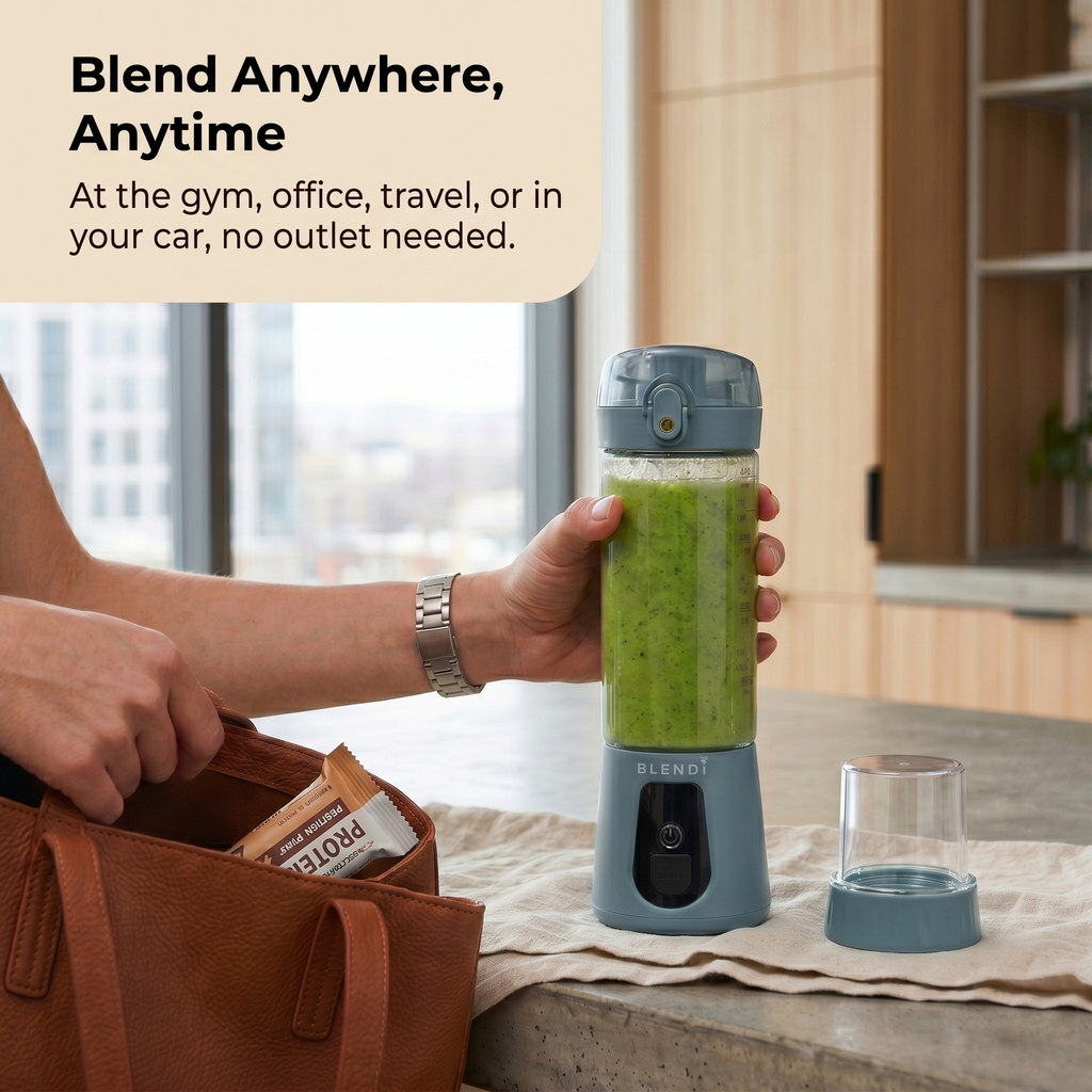BLENDi Pro+ Portable Blender – 120W, 17oz, Crushes Ice, USB-C Rechargeable