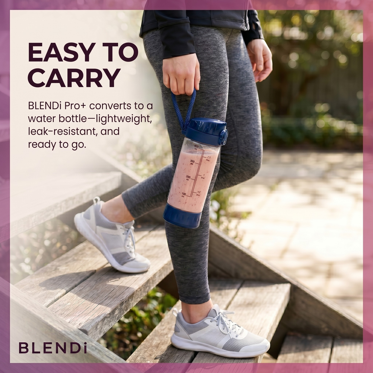 BLENDi Pro+ Portable Blender – 120W, 17oz, Crushes Ice, USB-C Rechargeable