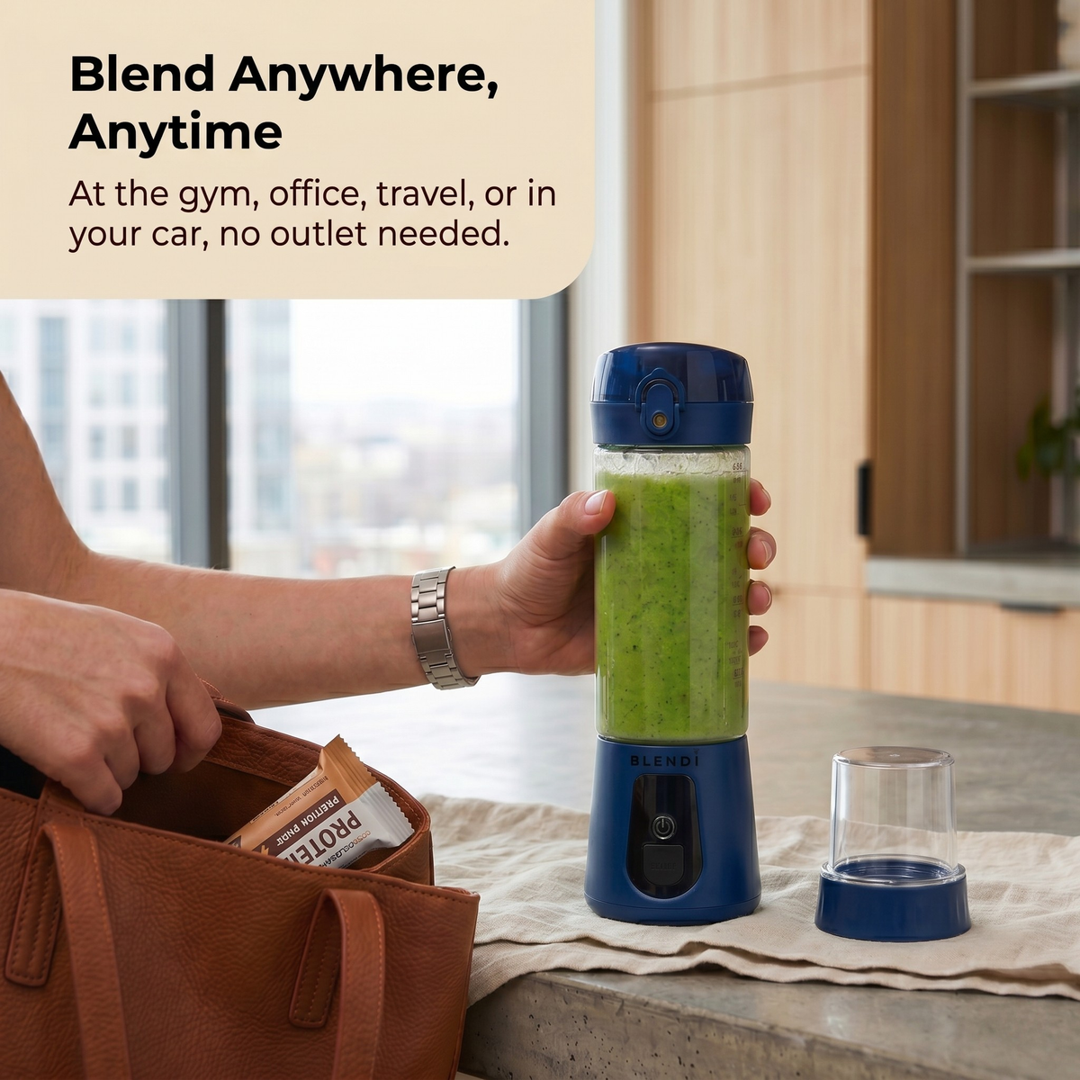 BLENDi Pro+ Portable Blender – 120W, 17oz, Crushes Ice, USB-C Rechargeable