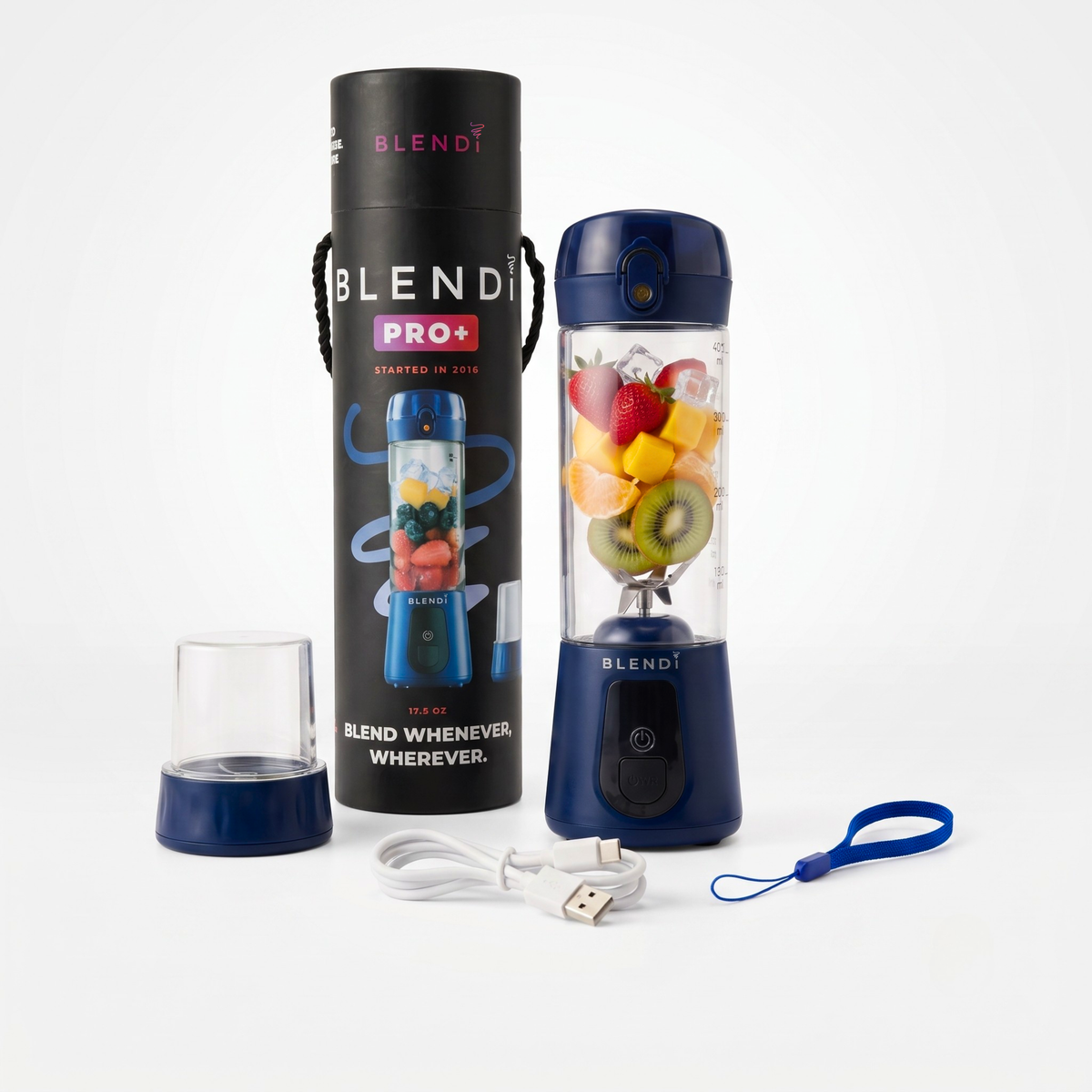 BLENDi Pro+ Portable Blender – 120W, 17oz, Crushes Ice, USB-C Rechargeable