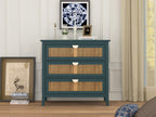 3 Drawer Cabinet Natural rattan American Furniture Suitable for bedroom living room study