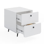 Modern Night Stand Storage Cabinet for Living Room Bedroom Steel Cabinet
