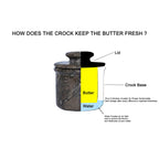 Oceanic Marble Butter Keeper with Lid - French Butter Keeper