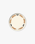 Creepy Casa Hors d'Oeuvres Plate - Bone/Orange