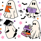 Ghosts and Books Glass Cups