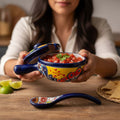 Talavera Salsa Bowl with Lid | Hand-Painted Ceramic Salsera